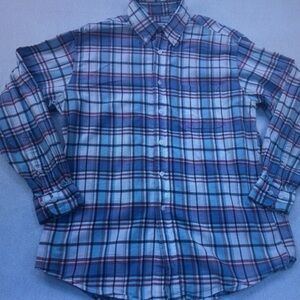 Men's Blue Plaid Shirt